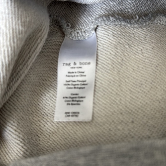 Rag & Bone Jean gray sweatshirt with terry (non fleece) interior. Washed‎ once. - Picture 4 of 4